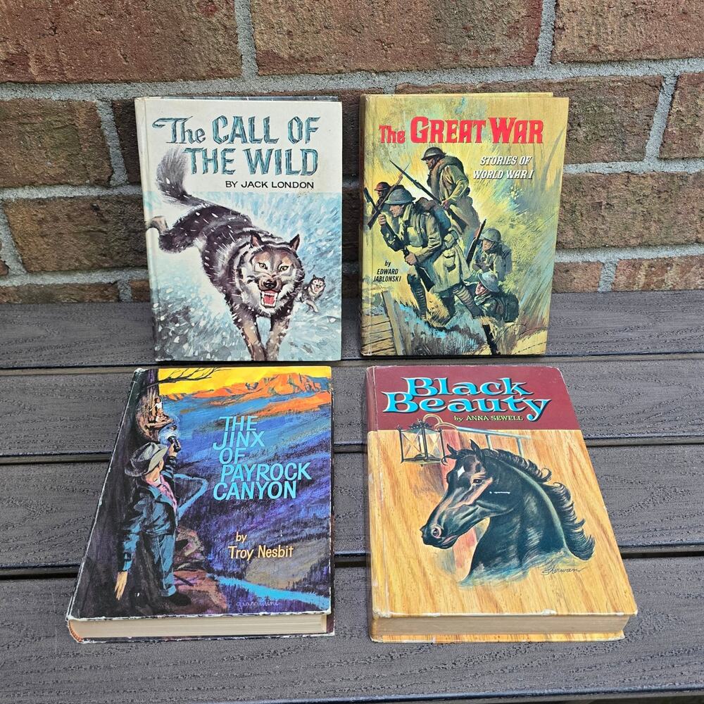 4 Whitman Publishing Books Black Beauty Call Wild Great War Jinx Payrock 50s 60s